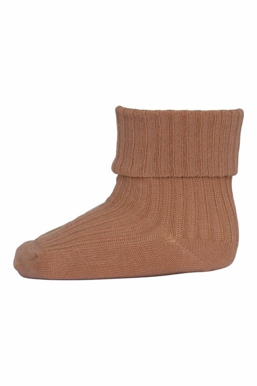 MP Denmark 533 cotton rib baby socks // 858 tawny brown