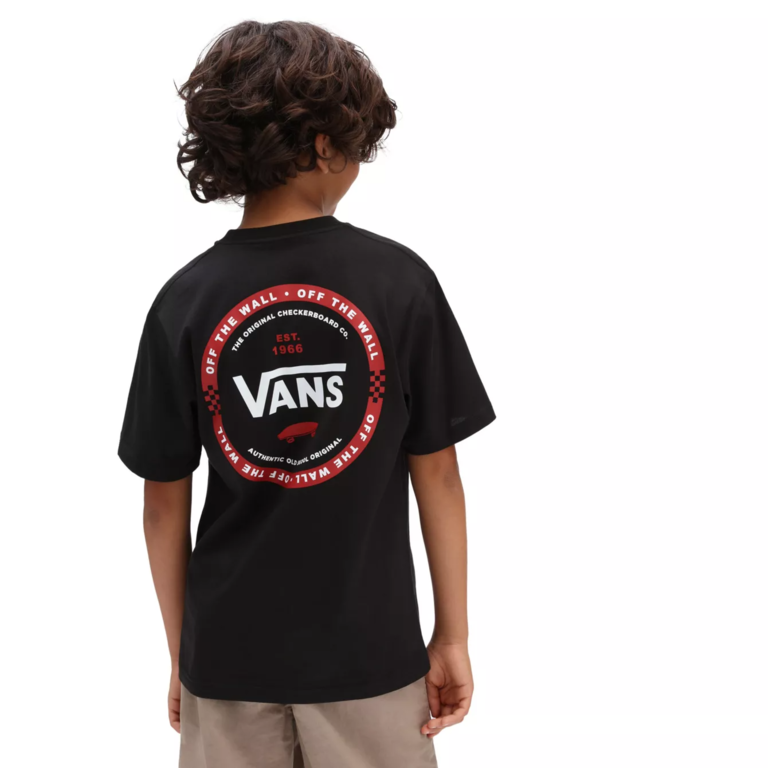 Vans logo check ss kids // black