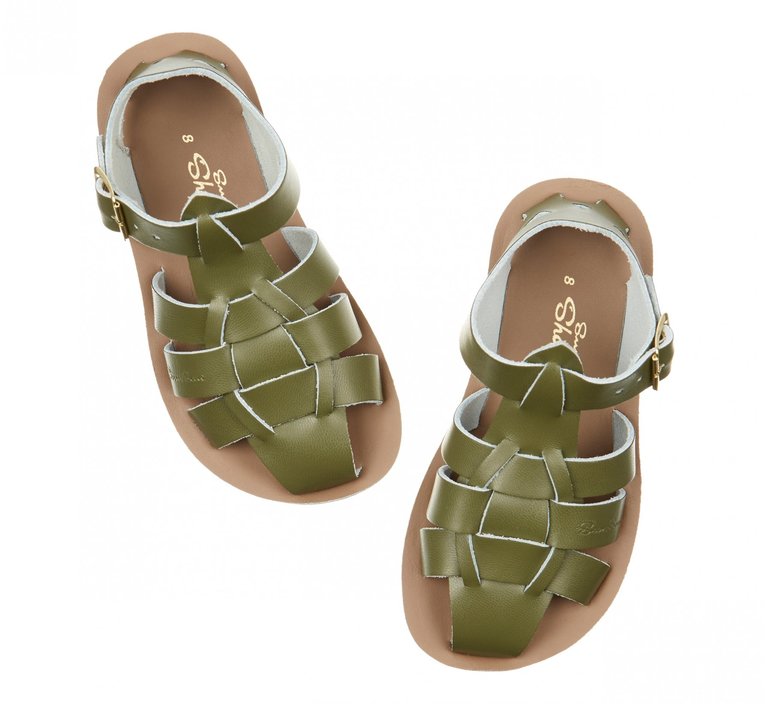 Salt Water Sandals shark // child olive