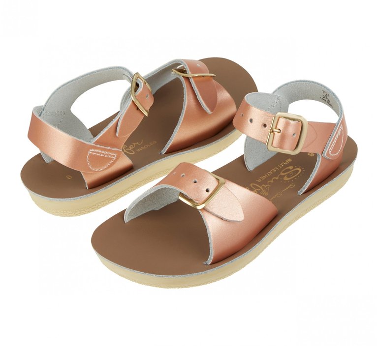 Salt Water Sandals surfer // youth rose gold