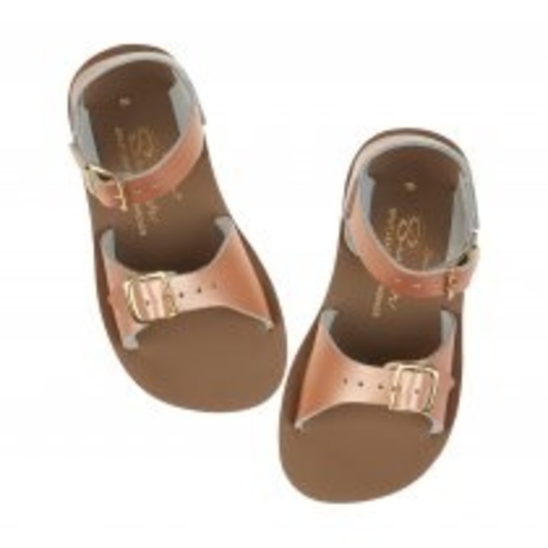 Salt Water Sandals surfer // child rose gold