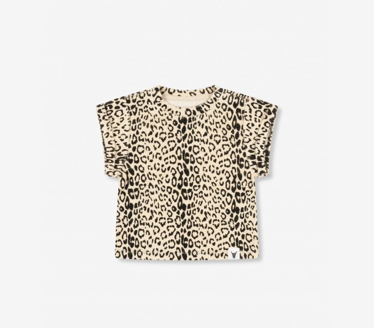 Alix the label kids knitted leopard terry t-shirt // animal