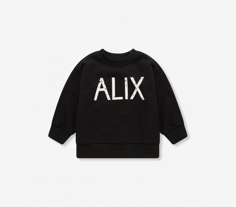 Alix the label baby knitted Alix sweater // black