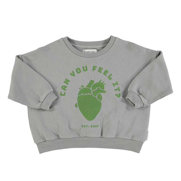 Piupiuchick unisex sweatshirt // grey "can you feel it?"