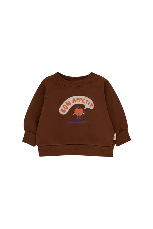 Tinycottons bon appetit baby sweatshirt // chocolate