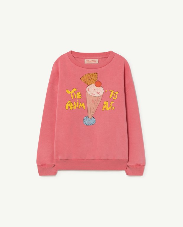 The Animals Observatory bear kids+ sweatshirt // pink ice cream
