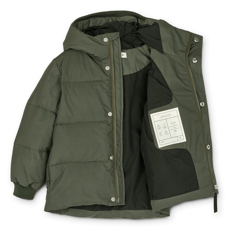 Liewood Palle puffer jacket // hunter green