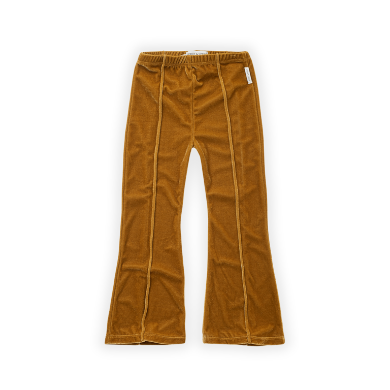Sproet & sprout velvet flare pants // toffee