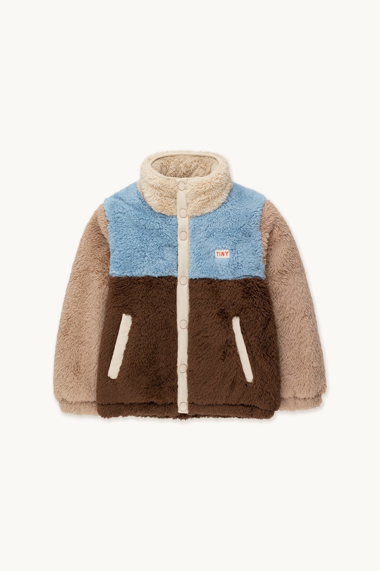 color block polar sherpa jacket 