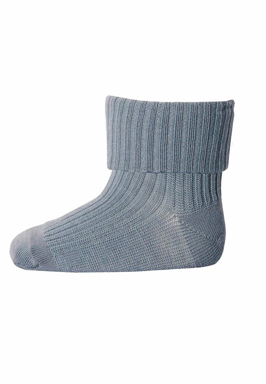 MP Denmark 589 wool rib baby socks // 109 stormy sea