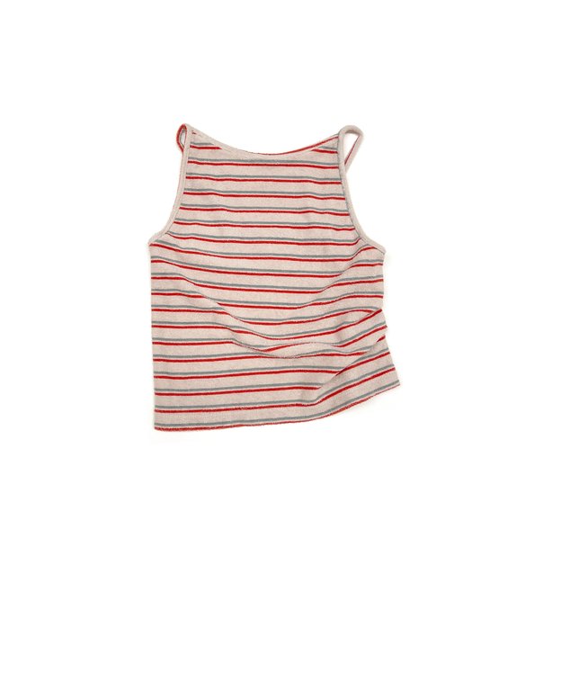 Longlivethequeen terry summer top // blue red stripe
