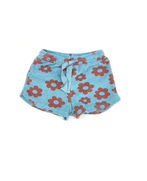 Longlivethequeen terry shorts // blue orange flower