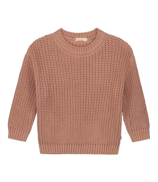 Yuki Kidswear chunky knitted sweater // blush
