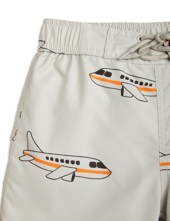 Mini Rodini airplane aop swim shorts // grey
