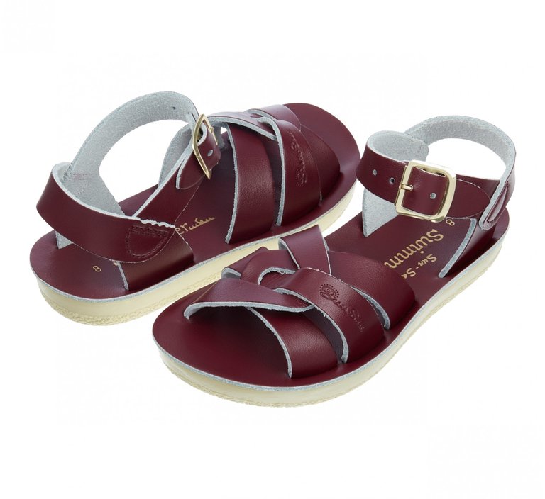 Salt Water Sandals swimmer // youth claret