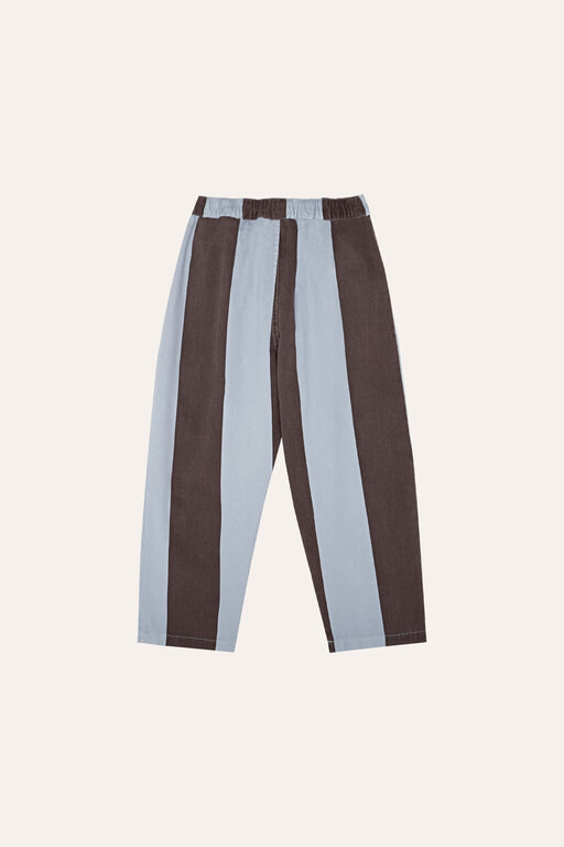 The Campamento stripes kids trousers // washed brown