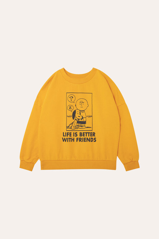 The Campamento snoopy and charlie brown oversized sweatshirt // yellow