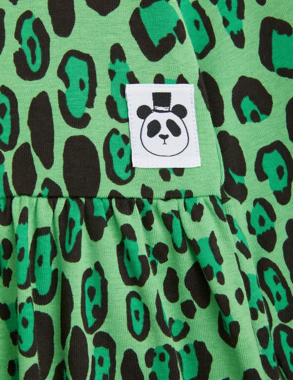 Mini Rodini leopard ls dress // green