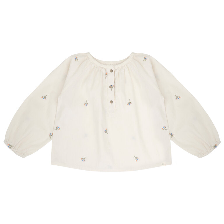 Jenest cocoon shirt kids // natural embroidery
