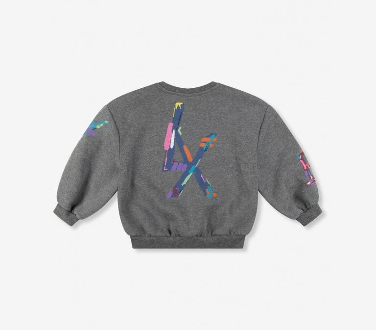 Alix the label multicolor sweater // antracite melange