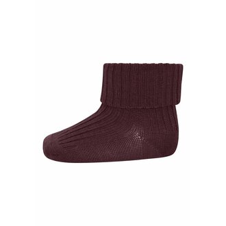 MP Denmark 589 wool rib baby sock // 36 grape skin