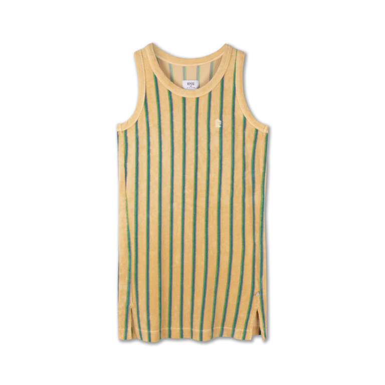 Repose Ams singlet dress // multi pop stripe