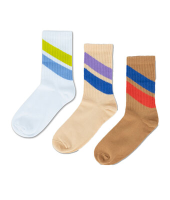 sporty socks 3-pack // stripe