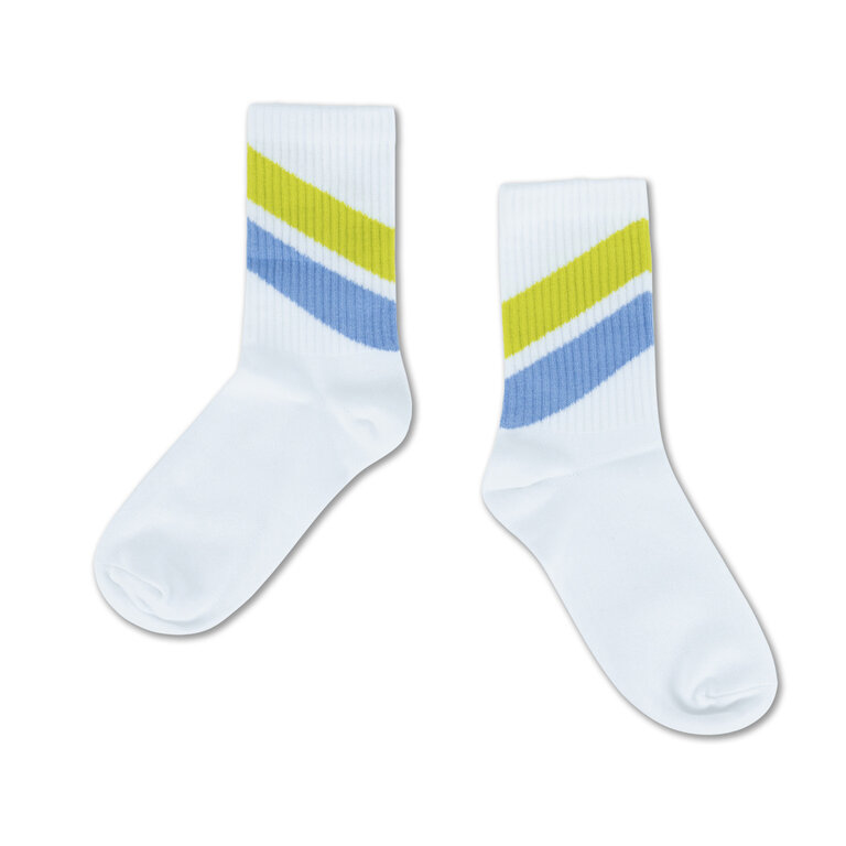 Repose Ams sporty socks // diagonal stripe white