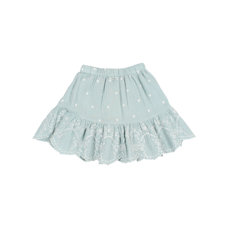 Buho embroidery skirt // almond