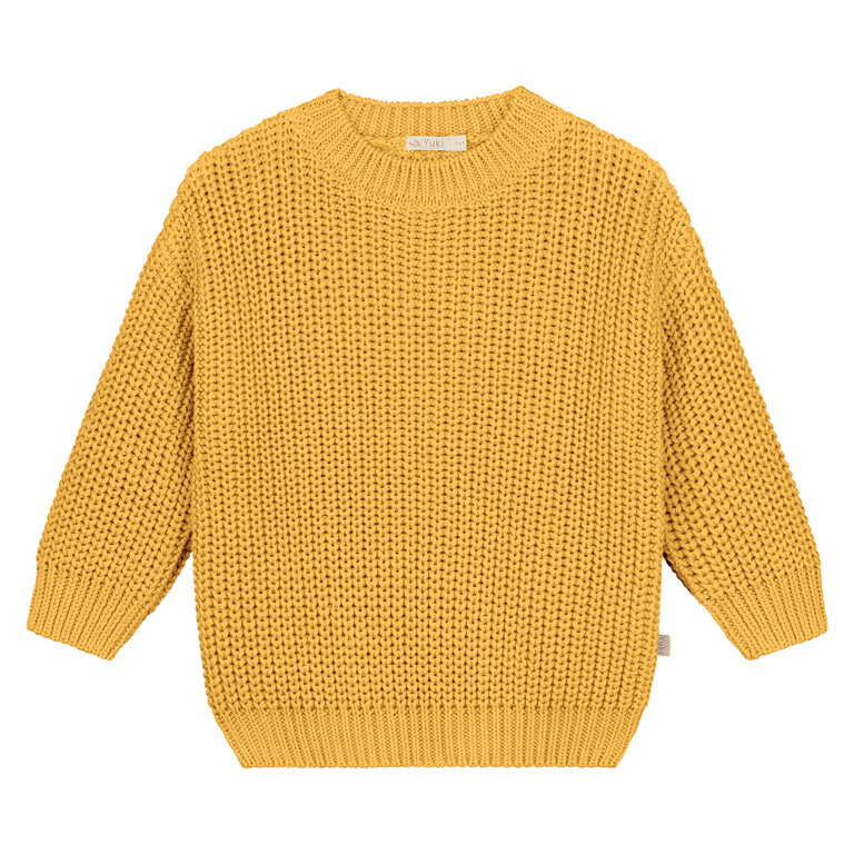 Yuki Kidswear chunky knitted sweater // lemon