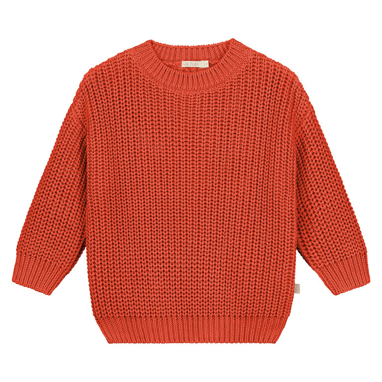 Yuki Kidswear chunky knitted sweater // mandarin