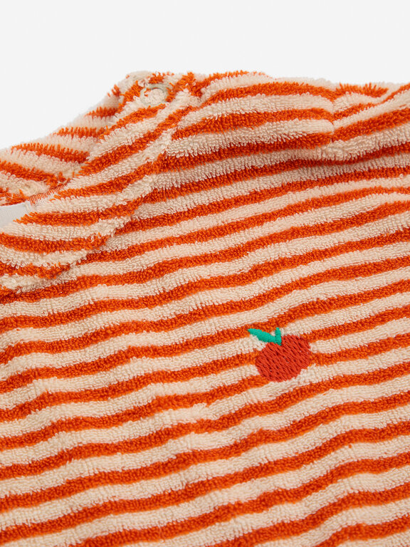 Bobo Choses orange stripes terry t-shirt // baby