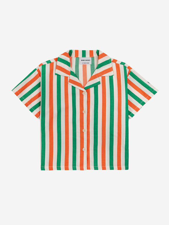 Bobo Choses vertical stripes woven shirt // kids
