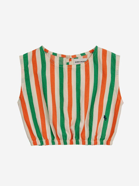 Bobo Choses vertical stripes woven top // kids