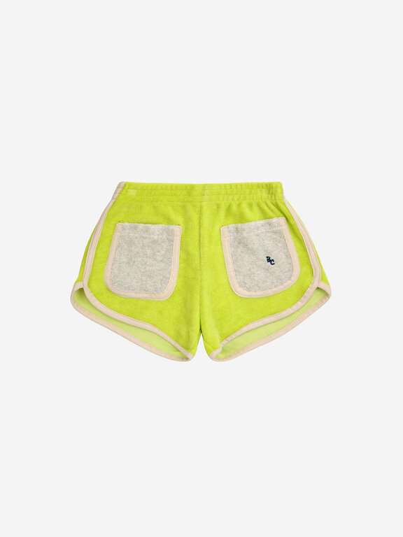 Bobo Choses green terry shorts // kids