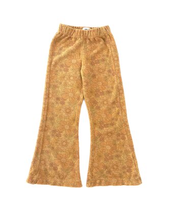 flared pants // yellow flower