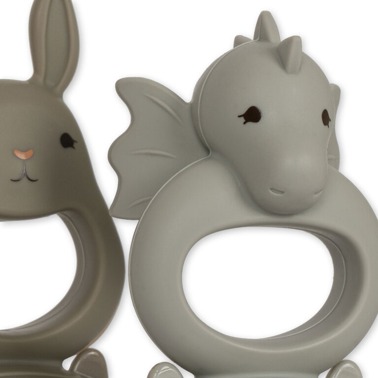 Konges Slojd 2 pack fruit feeding pacifier // dragon and bunny