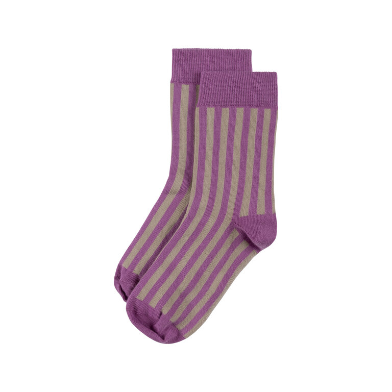 Mingo sock // stripe violet mushroom