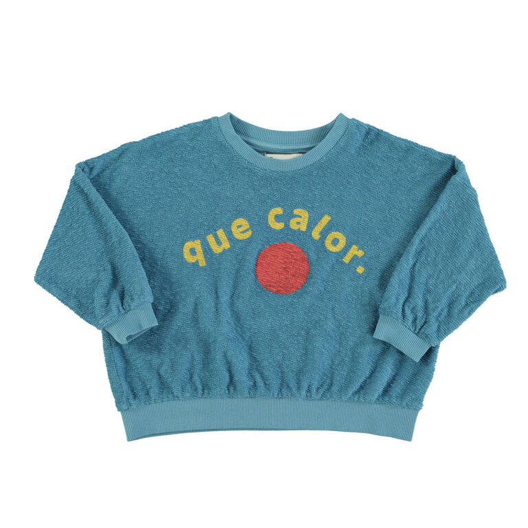 Piupiuchick sweatshirt // blue "que calor" print