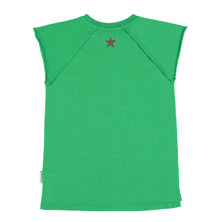 Piupiuchick tshirt dress // green "hottest summer" print