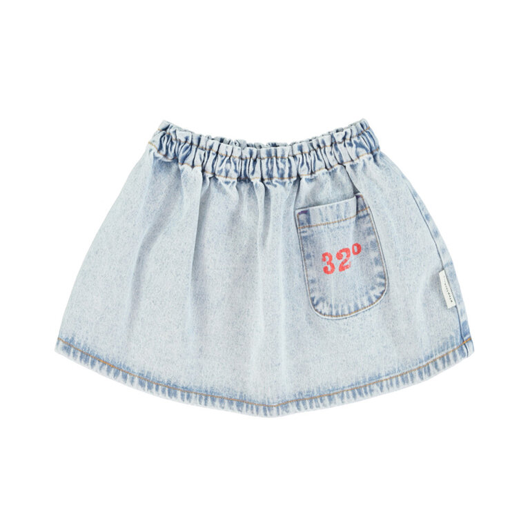 Piupiuchick short skirt // washed blue denim