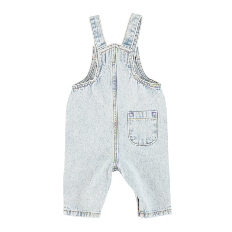 Piupiuchick baby dungarees //  washed blue denim