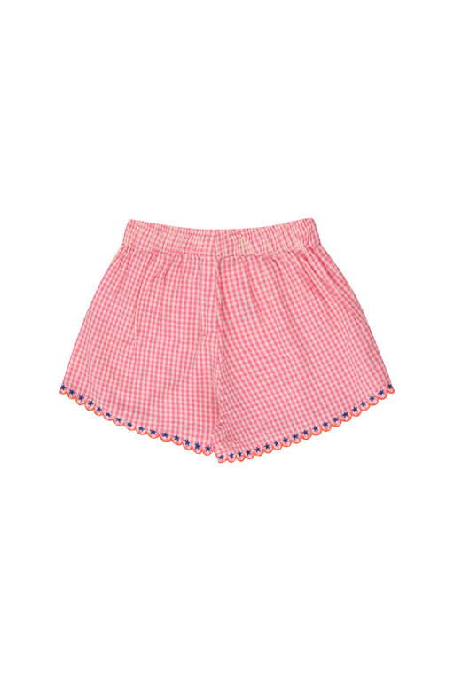 Tinycottons vichy short // dark pink