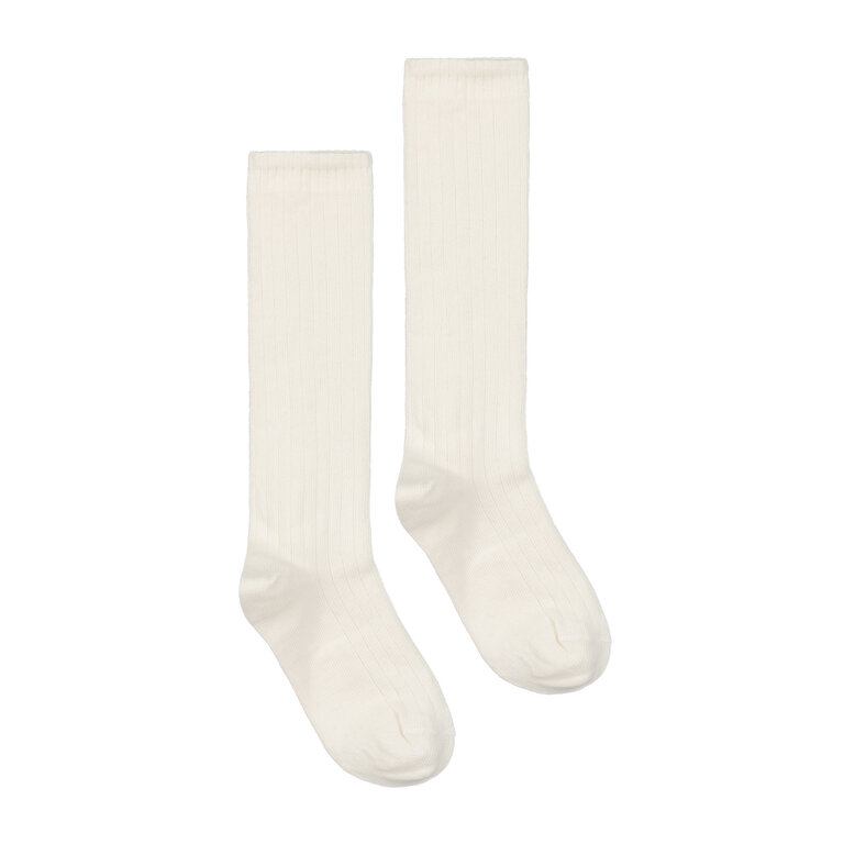 Gray Label long ribbed socks // cream