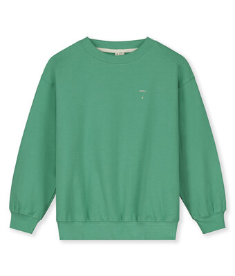 dropped shoulder sweater // bright green
