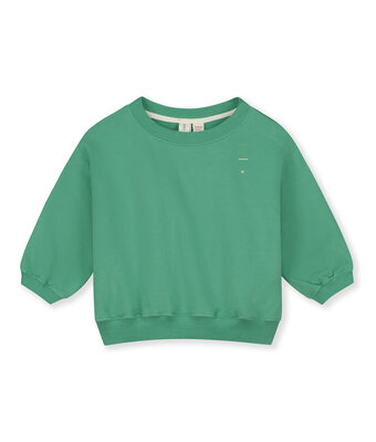 baby dropped shoulder sweater // bright green