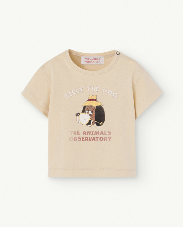 The Animals Observatory rooster baby t-shirt // beige