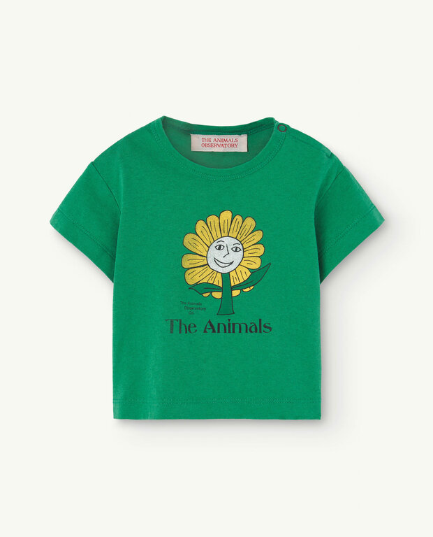 The Animals Observatory rooster baby t-shirt // green