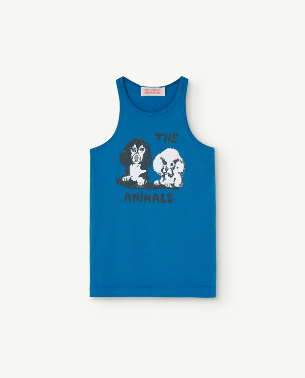 The Animals Observatory tank frog kids t-shirt // blue