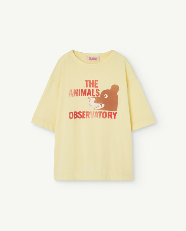 The Animals Observatory rooster oversized kids t-shirt // soft yellow